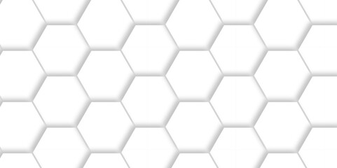 Realistic geometric pattern White Hexagonal texture. Luxury White Pattern. 3D Futuristic abstract honeycomb mosaic white background. geometric mesh cell texture. modern futuristic wallpaper.