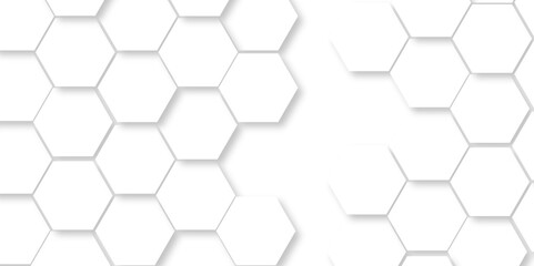 Realistic geometric pattern White Hexagonal texture. Luxury White Pattern. 3D Futuristic abstract honeycomb mosaic white background. geometric mesh cell texture. modern futuristic wallpaper.