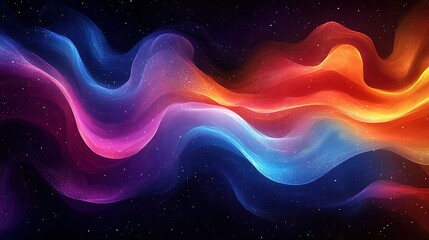 Obraz premium Abstract Cosmic Waves of Vibrant Hues