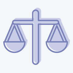 Obraz premium Icon Fair. related to Justice symbol. two tone style. simple design editable