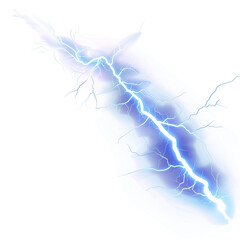 Obraz premium Sheet Lightning Isolated on a Transparent Background