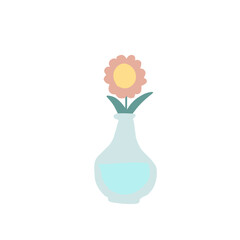 Modern floral flat vector illustration