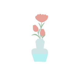 Modern floral flat vector illustration