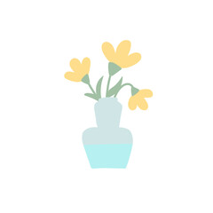 Modern floral flat vector illustration