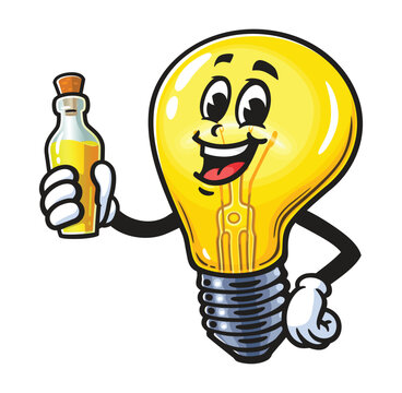 recommend clip art: Light Bulb with oil,  Cartoon Character Mascot Illustration Vector Clip-art Hand-drawn Logo Design