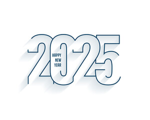 line art 2025 new year simple background design