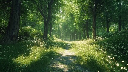 Naklejka premium Fresh Air in a Spacious City Park