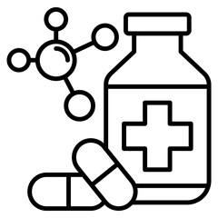 Obraz premium medication single icon