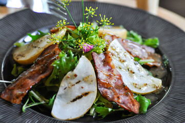 bacon salad or bacon and vegetable salad or pork salad