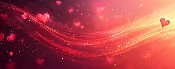 Obraz premium A vibrant background with swirling hearts, perfect for romantic themes.