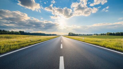 Open Road Ahead: A Journey Towards the Sunset