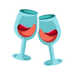 Made in uk Cheers Two Glasses of Red Wine Toast Celebration Festive Holiday Party