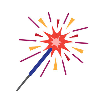 sparkler burning bright red starburst clip art preview