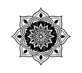 Luxury Mandala vector silhouette
