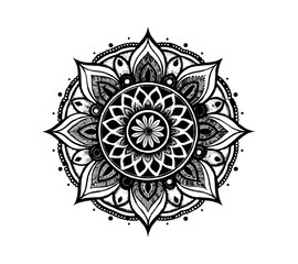 Luxury Mandala vector silhouette