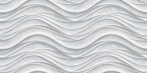 Abstract White Wave Pattern Seamless Texture Design for Interior Decor