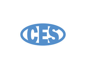 CES logo design vector template. CES