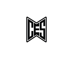 CES logo design vector template. CES