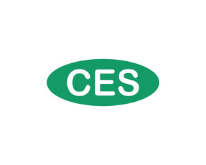 CES logo design vector template. CES