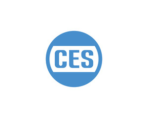 CES logo design vector template. CES