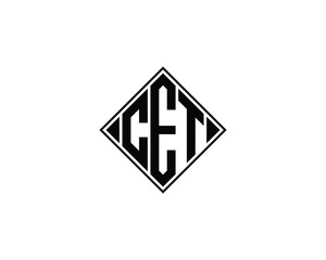 CET Logo design vector template. CET
