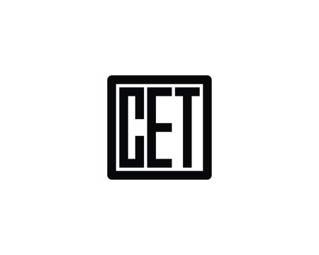 CET Logo design vector template. CET