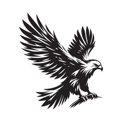 Obraz premium eagle silhouette vector style with white background.