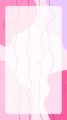 Abstract pink and purple background with wavy lines and shapes. Template design with copy space for social media stories, banner, poster, or invitation.