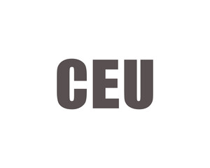 CEU logo design vector template. CEU