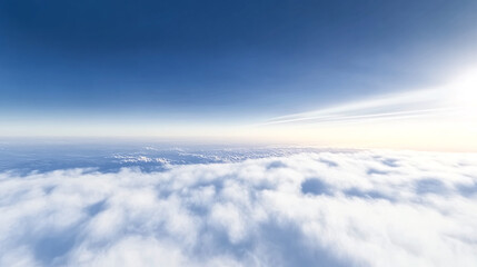 blue sky with clouds from an aerial view