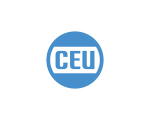 CEU logo design vector template. CEU