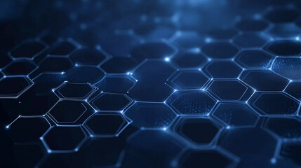 Fototapeta premium background with glowing hexagons