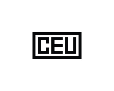 CEU logo design vector template. CEU