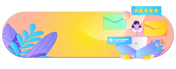 Fototapeta premium Communicate with consultants flat vector character concept operation hand drawn illustration 