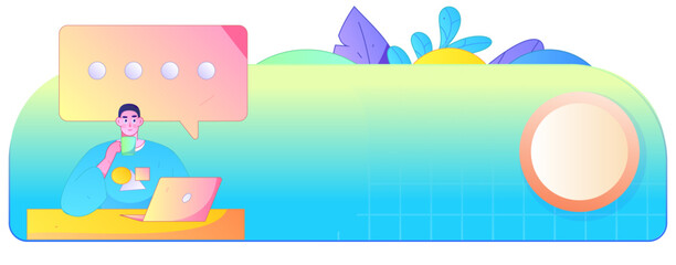 Communicate with consultants flat vector character concept operation hand drawn illustration
