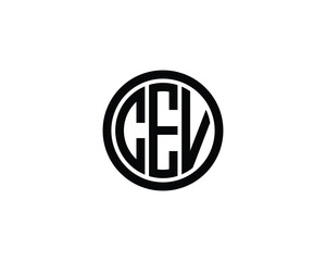 CEV Logo design vector template. CEV