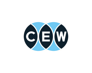 CEW logo design vector template. CEW