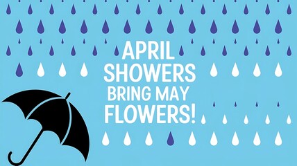 April Showers Bring May Flowers Illustration