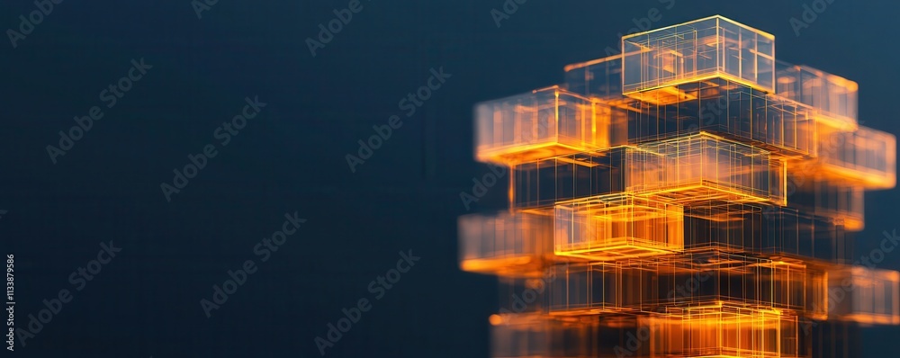 Poster innovative digital transformation virtual space 3d rendering futuristic environment close-up view te