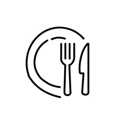 outline icons related to cooking