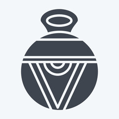 Icon Vase. related to Native American symbol. glyph style. design editable