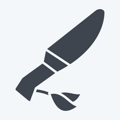 Icon Knife. related to Native American symbol. glyph style. design editable
