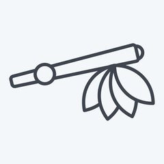 Icon Calumet. related to Native American symbol. line style. design editable