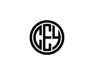 CEY logo design vector template. CEY