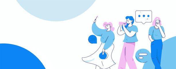 Communicate with consultants flat vector character concept operation hand drawn illustration
