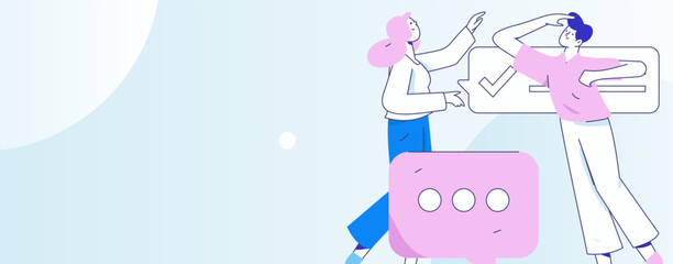 Communicate with consultants flat vector character concept operation hand drawn illustration
