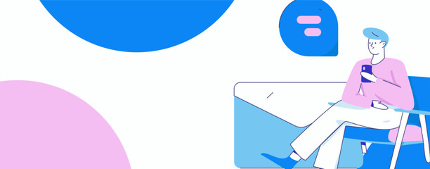 Communicate with consultants flat vector character concept operation hand drawn illustration
