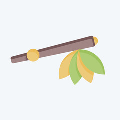 Icon Calumet. related to Native American symbol. flat style. design editable