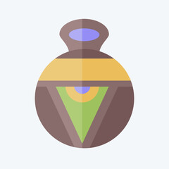 Icon Vase. related to Native American symbol. flat style. design editable