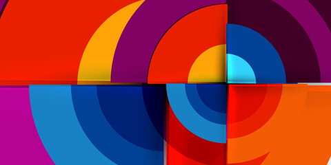 Circle and semi circle geometric background. Vector Illustration For Wallpaper, Banner, Background, Card, Book Illustration, landing page